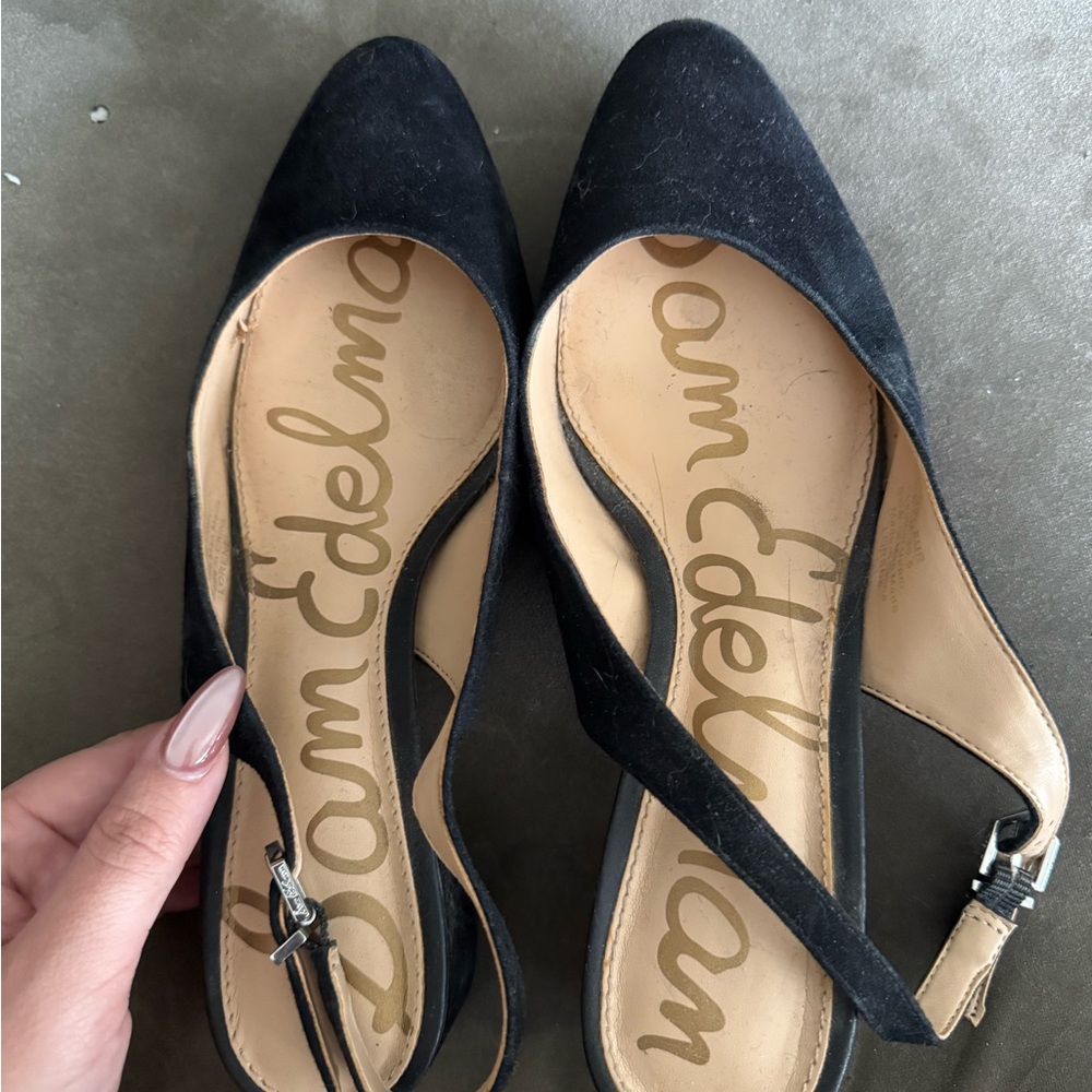 Sam Edelman Women’s Faux Suede Slingblacks
